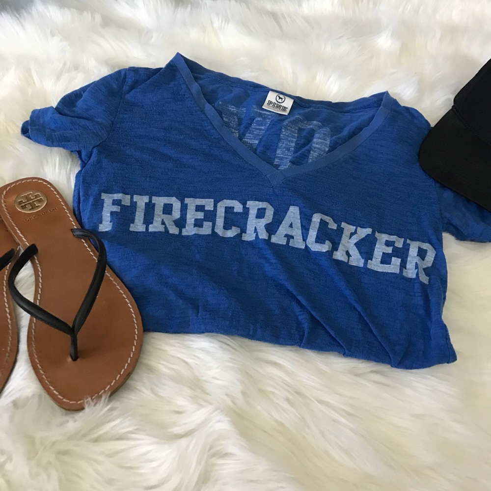 Victoria’s Secret Pink shirt top blue love